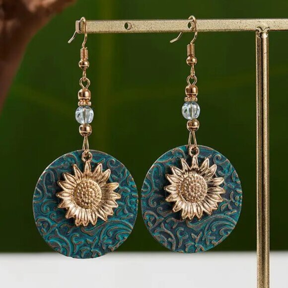 🌺 🌺 🌺  Sunflower Earrings - Picture 1 of 4